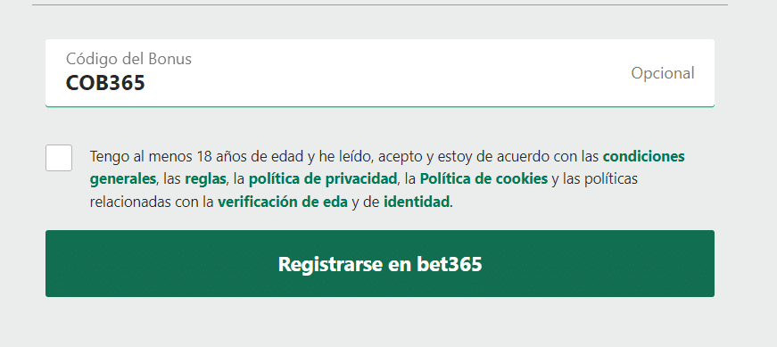 BONUS BET365 PERU
